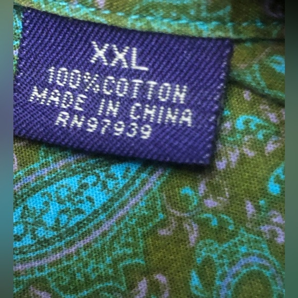 Alan Flusser Casual Button Front Men’s Shirt Size 2XL - Picture 5 of 9